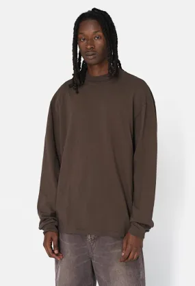 900 Ls Mock Tee / Chocolate Brown