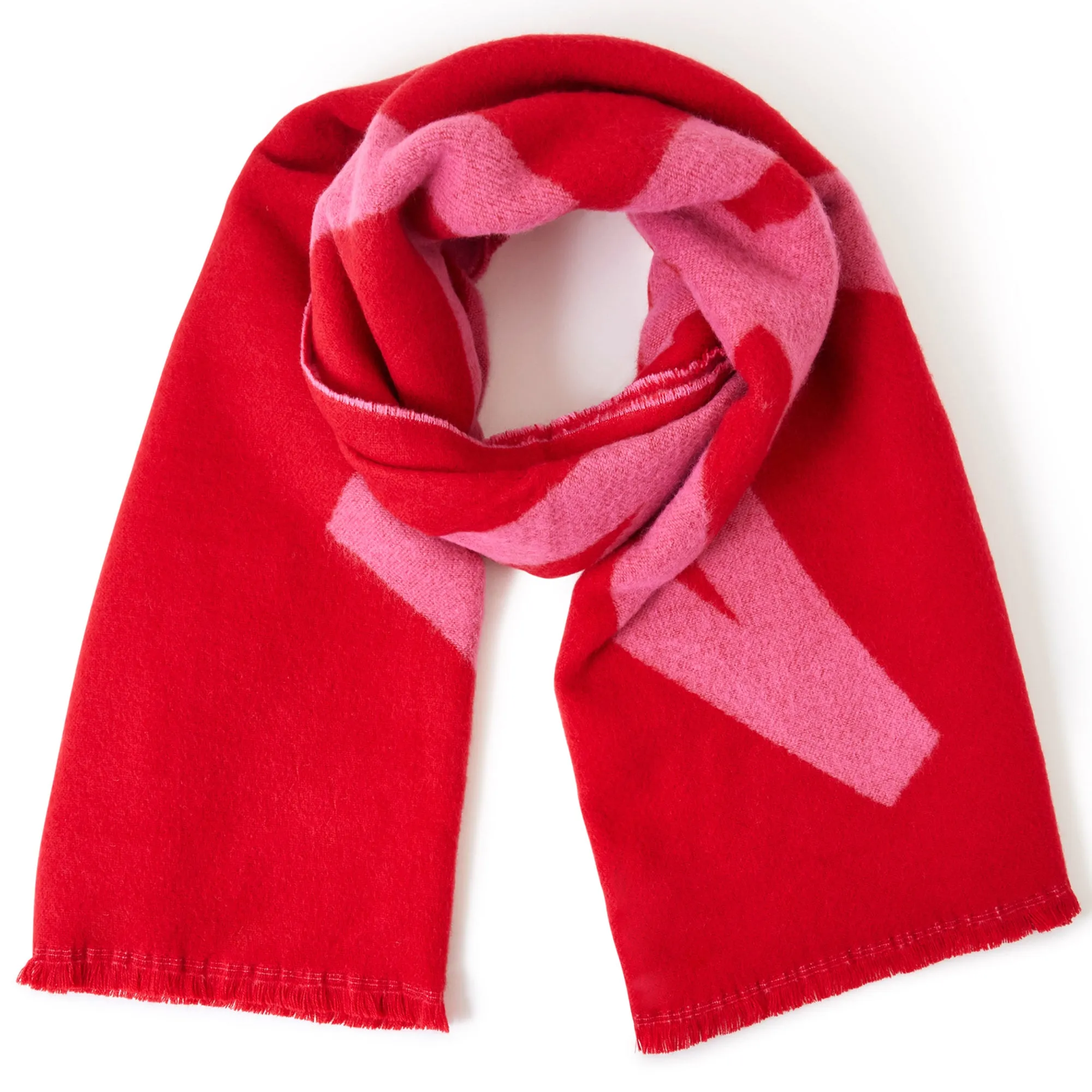 Accessorize London Women's  Red Oversized Crown Print Scarf