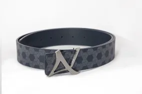 AU NOIR Belt | Shelby Brushed Nickle, Navy