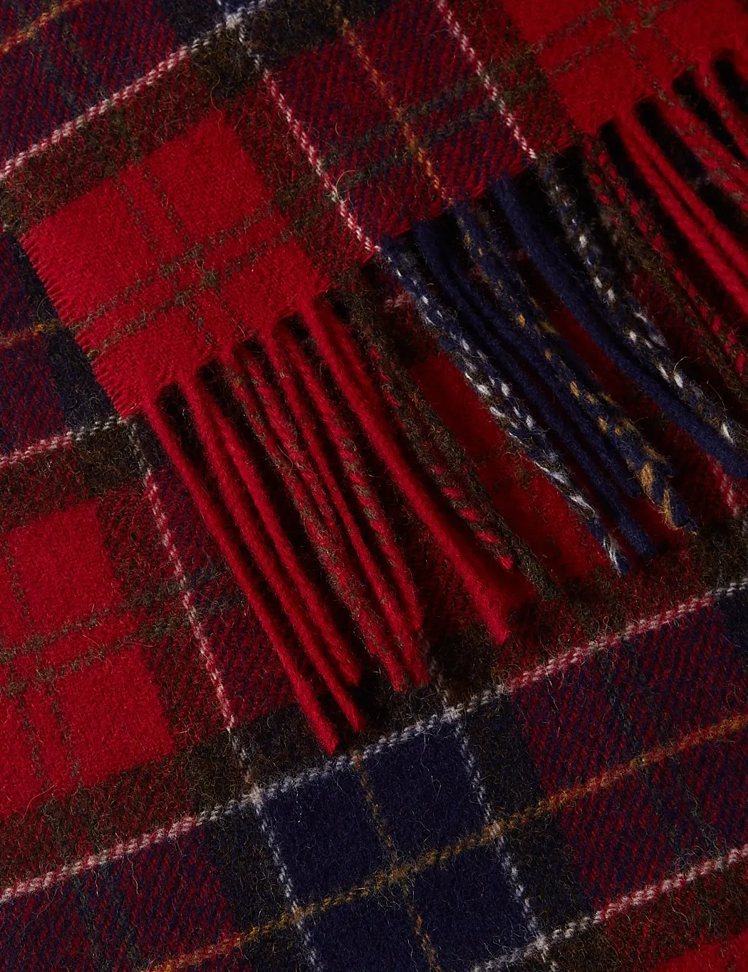 Barbour Holden Tartan Scarf (Lambswool) - Red Tartan