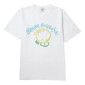 BONNE NOUVELLE LEMON TYPOGRAPHY BIG LOGO T-SHIRT-WHITE