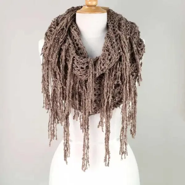 C.C Women’s Chenille Infinity Scarf w/ Tassel