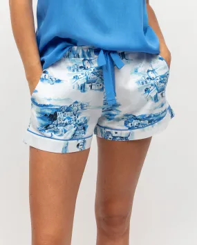 Donna Santorini Print Shorts