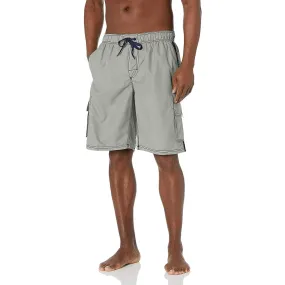 Drawstring Side Pocketed Swim Shorts