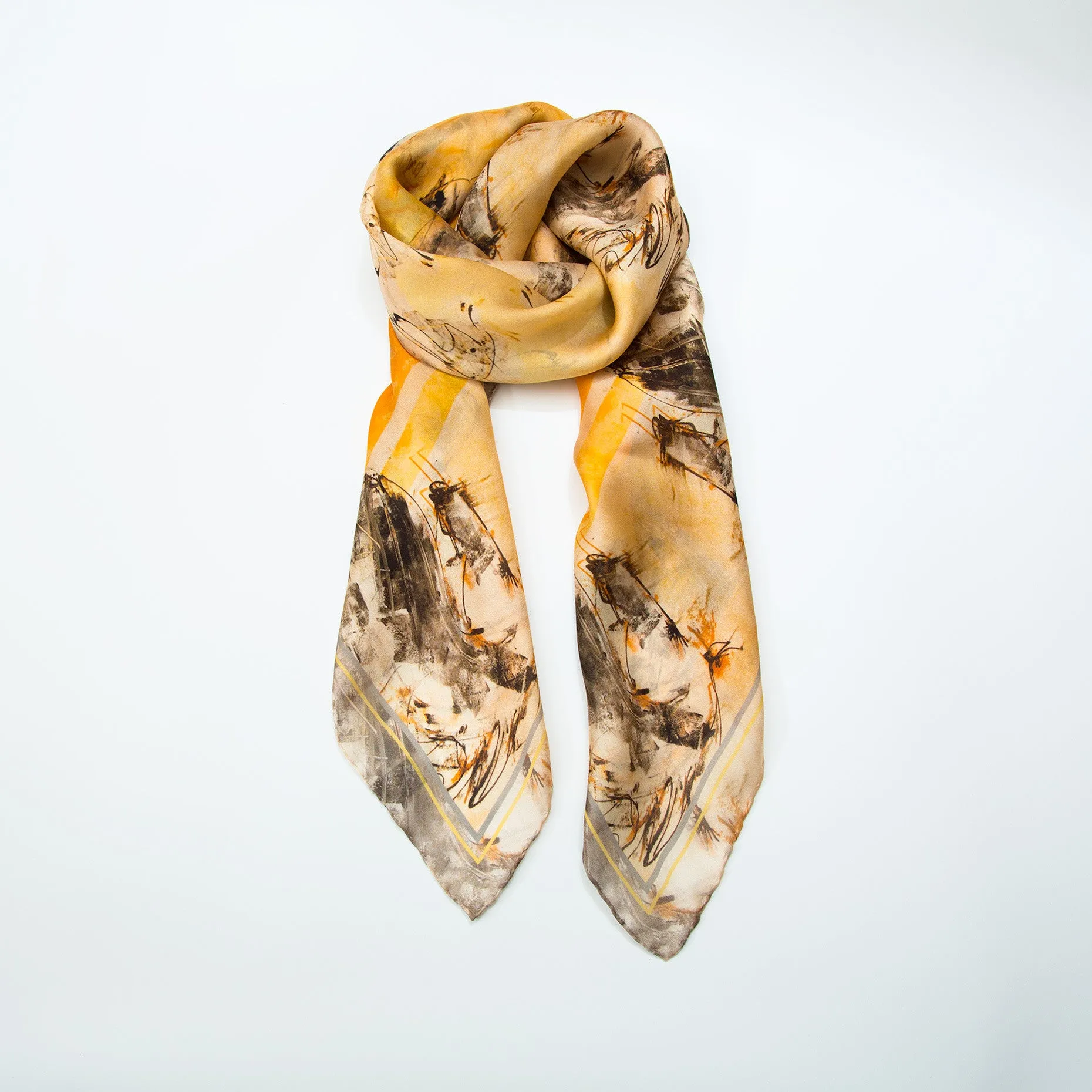 Equestrian Silk Scarf - Sun Stallion