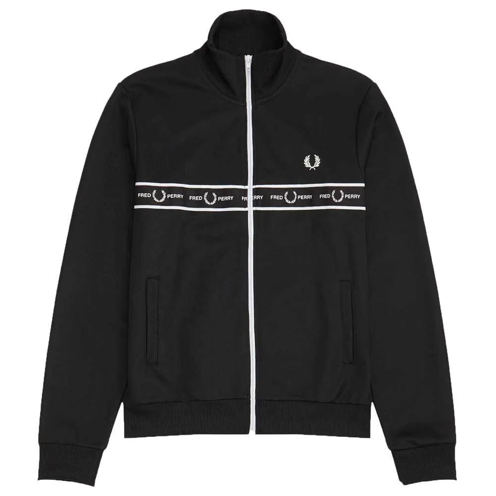 Fred Perry Taped Chest Track Jacket - Black J7501