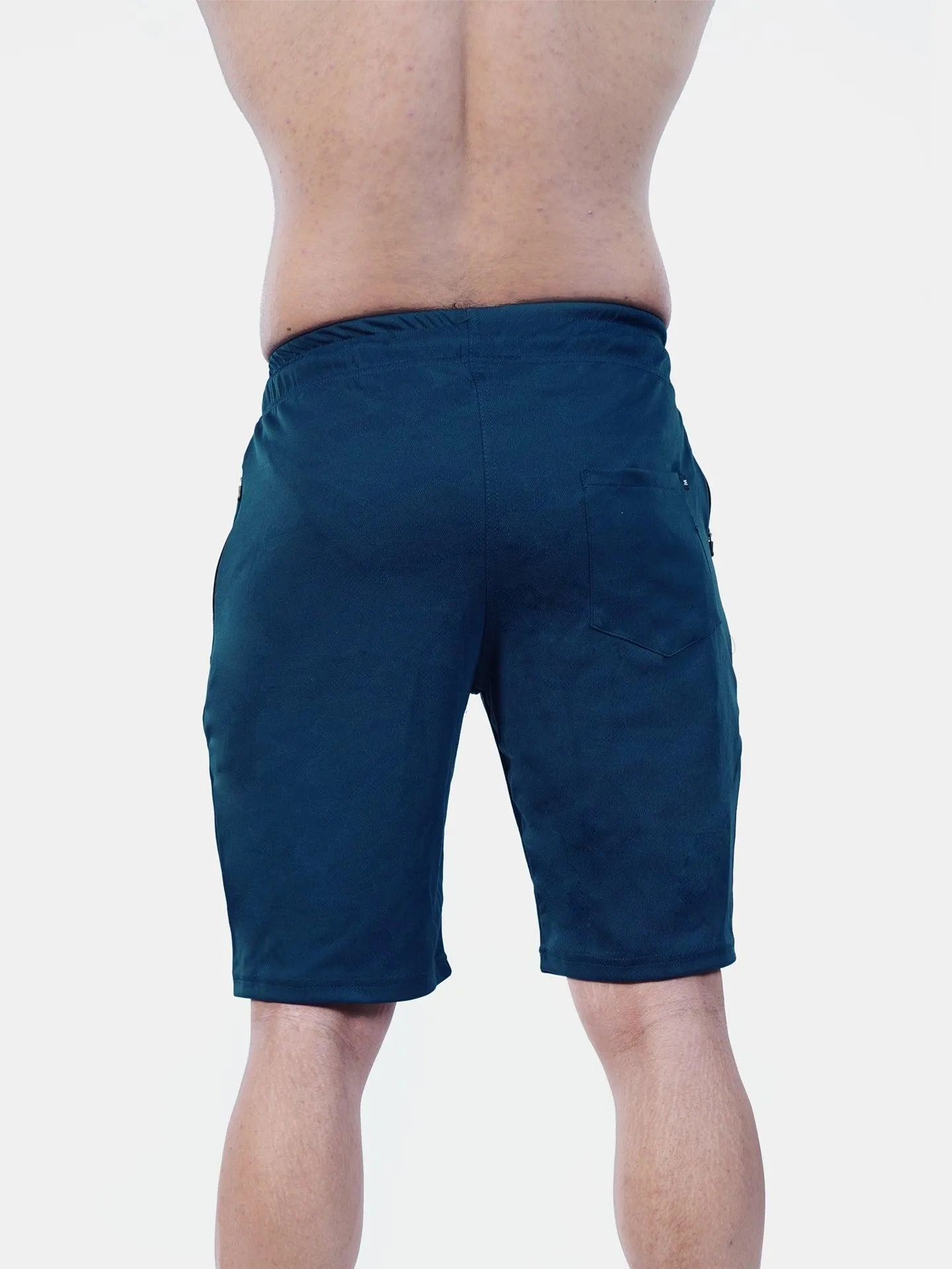 Jacquard Aqua Blue Camo GymX Shorts-Sale