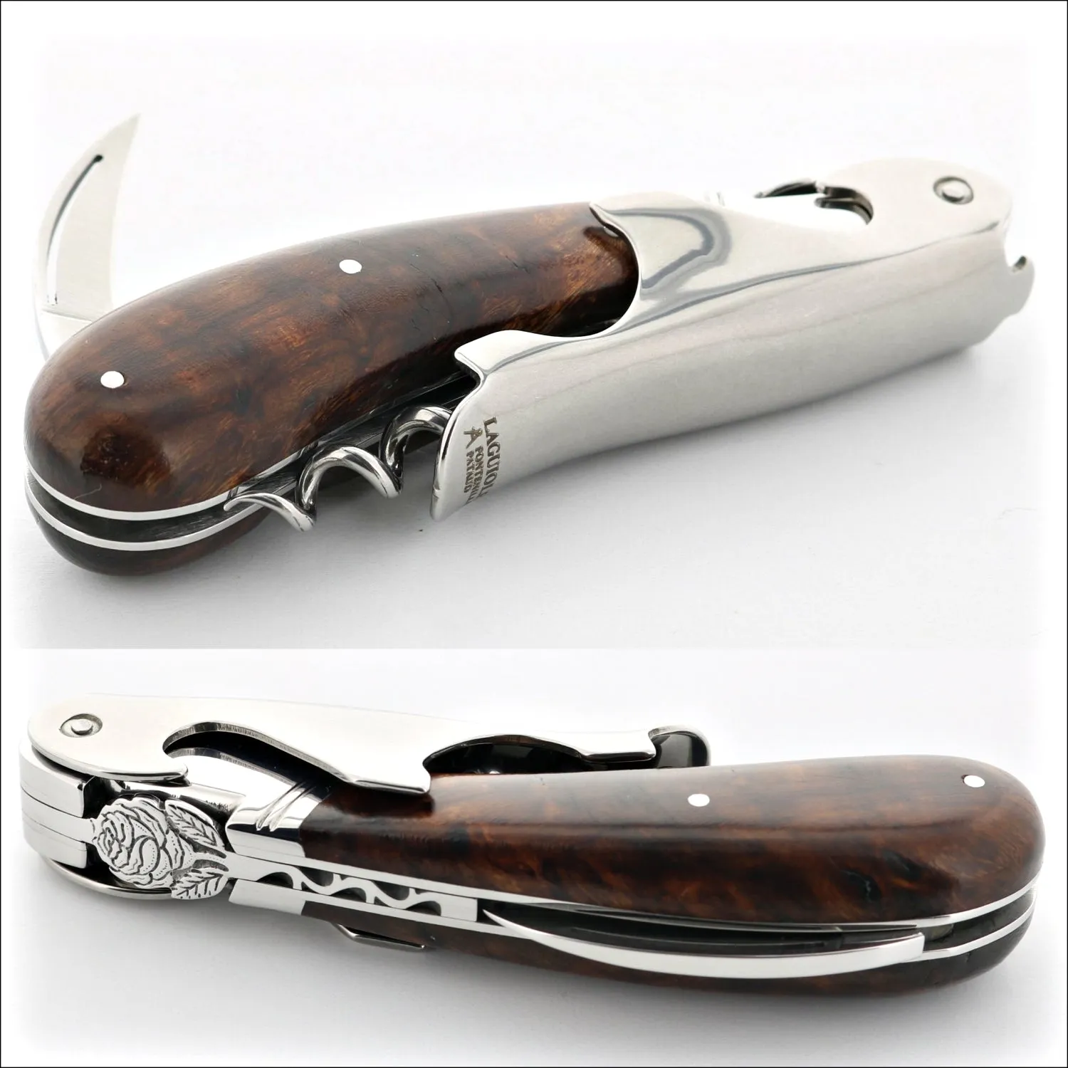 Laguiole Magnum Corkscrew Deco Rose - Desert Ironwood