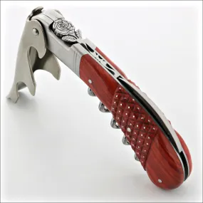 Laguiole Magnum Corkscrew Deco Rose - Studded Rosewood