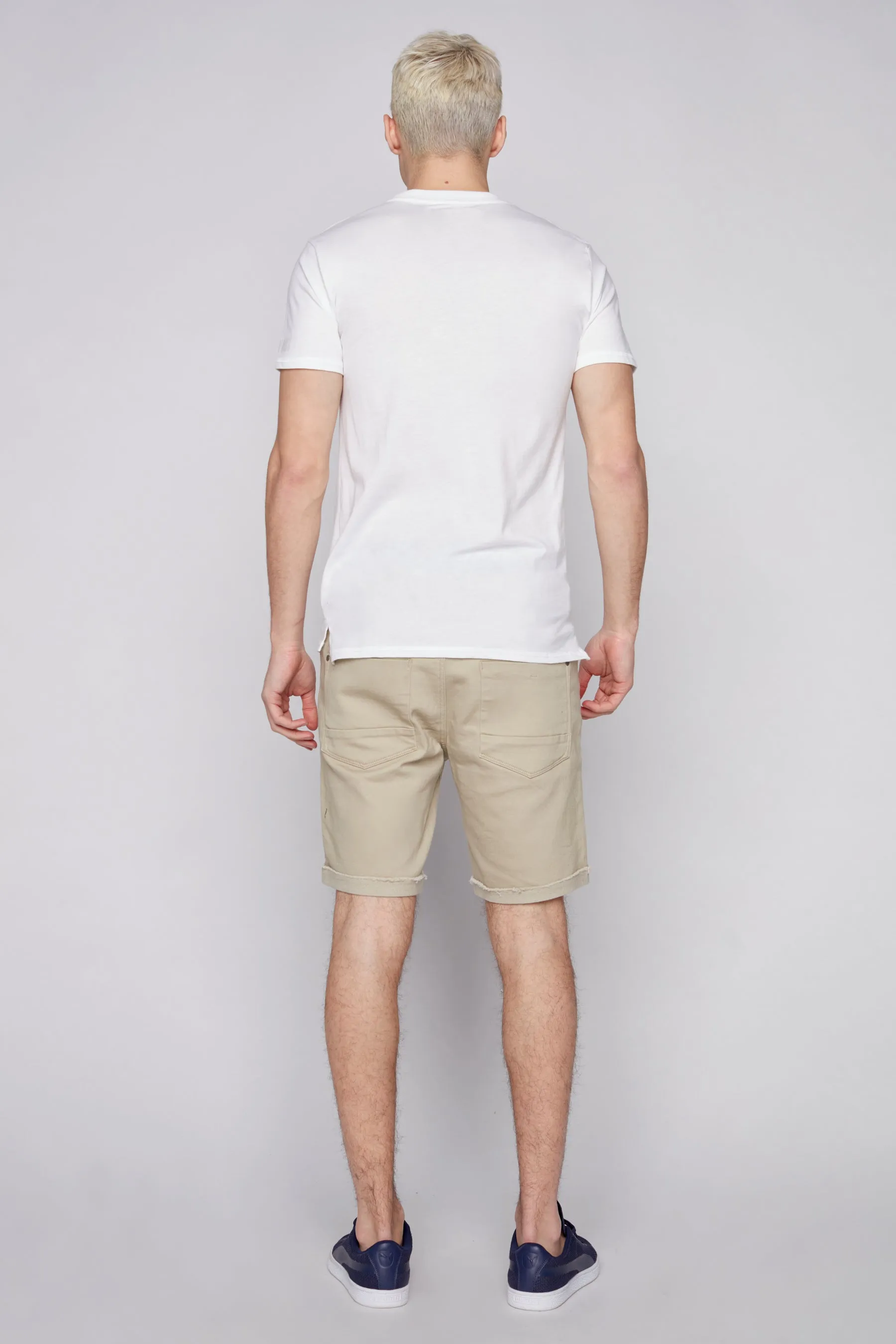 LENNON - Mens Rolled Up Shorts - Tan