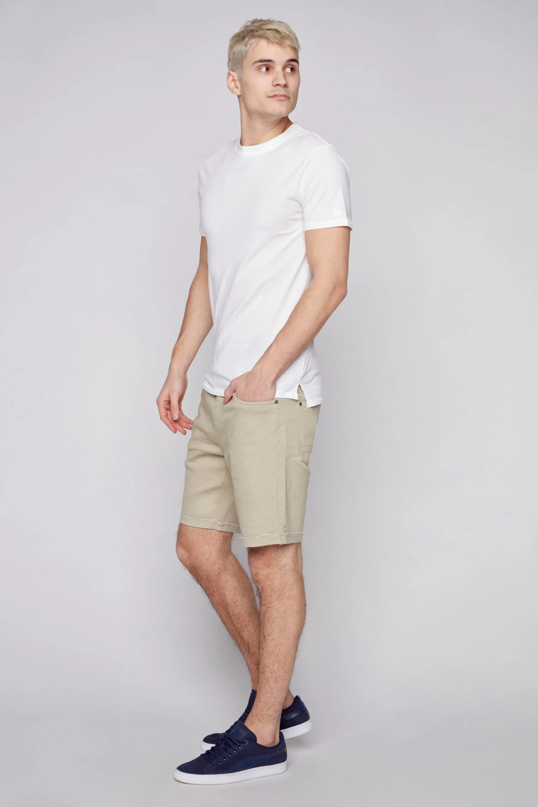 LENNON - Mens Rolled Up Shorts - Tan