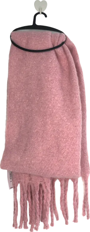 New Look Pink Tassle Plain Scarf One Size