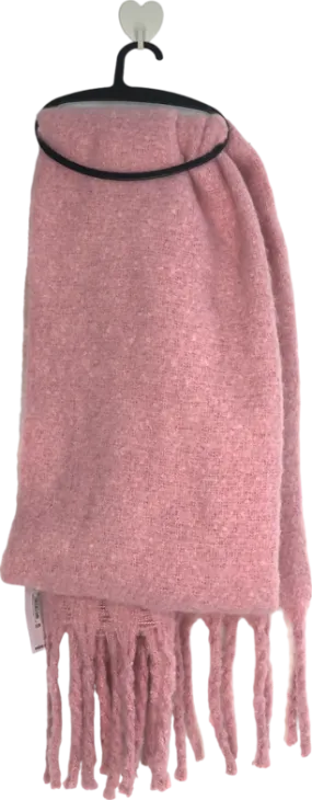 New Look Pink Tassle Plain Scarf One Size