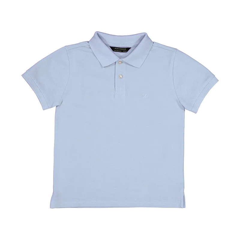 Nukutavake Basic Blue Short Sleeve Polo_ 890-43