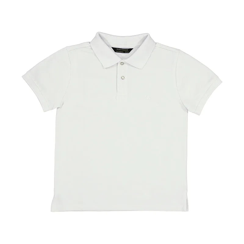 Nukutavake Basic White Short Sleeve Polo_ 890-44