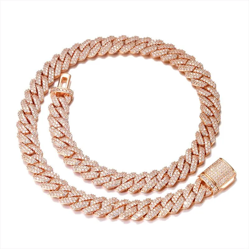 Rose Gold Iced Out 18K Gold Miami Cuban Link