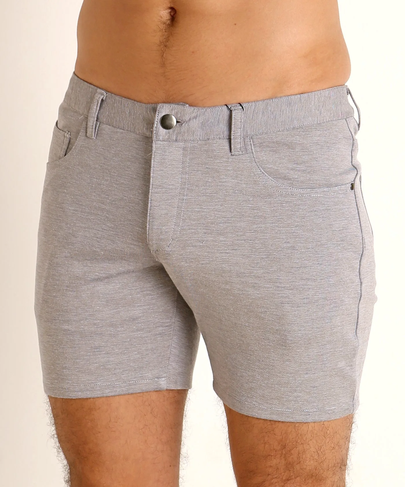 Stretch Knit Shorts (5 inseam) (Dove Grey)