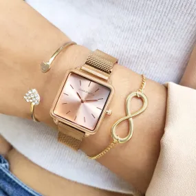 Sunshine Rosegold Watch Bracelet Stack