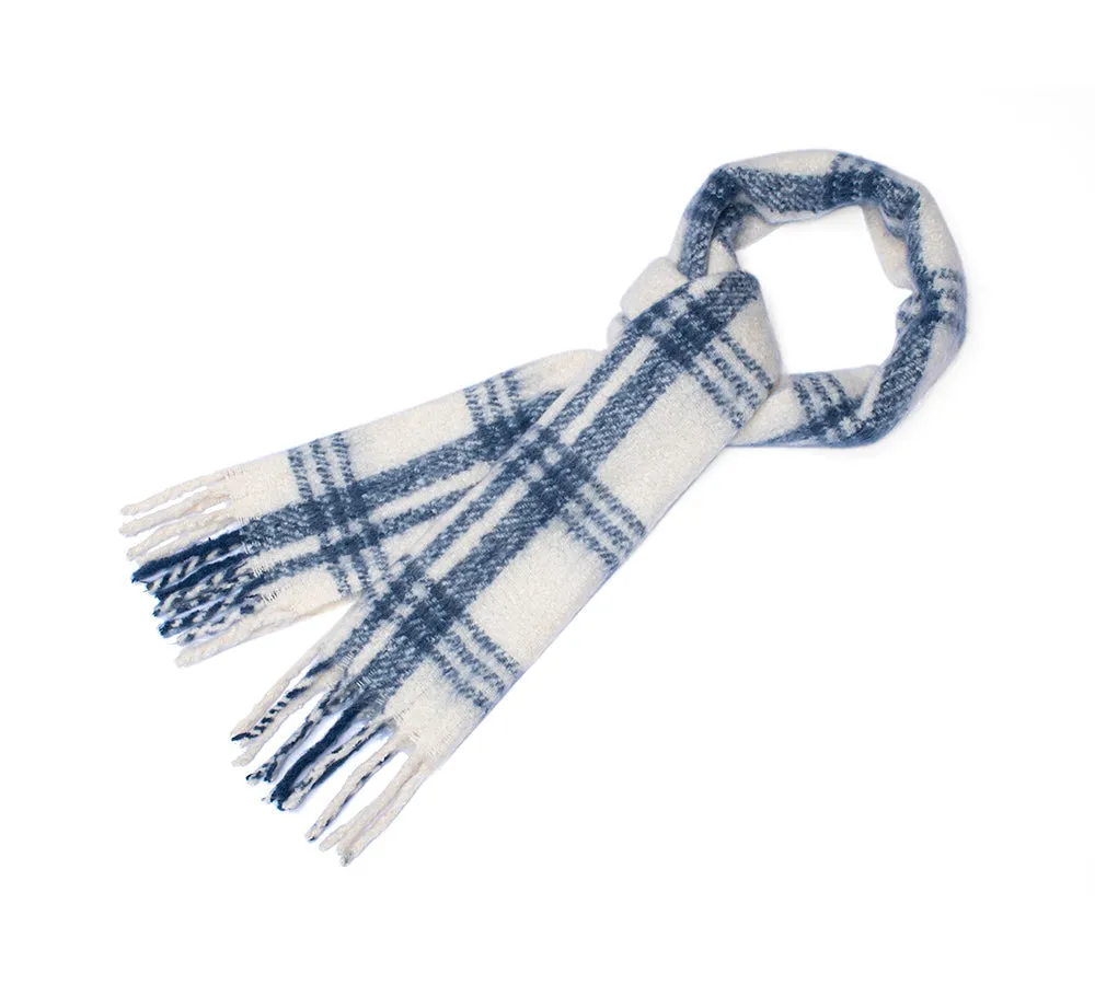 TARRAMARRA Soft Checked Fringed Scarf