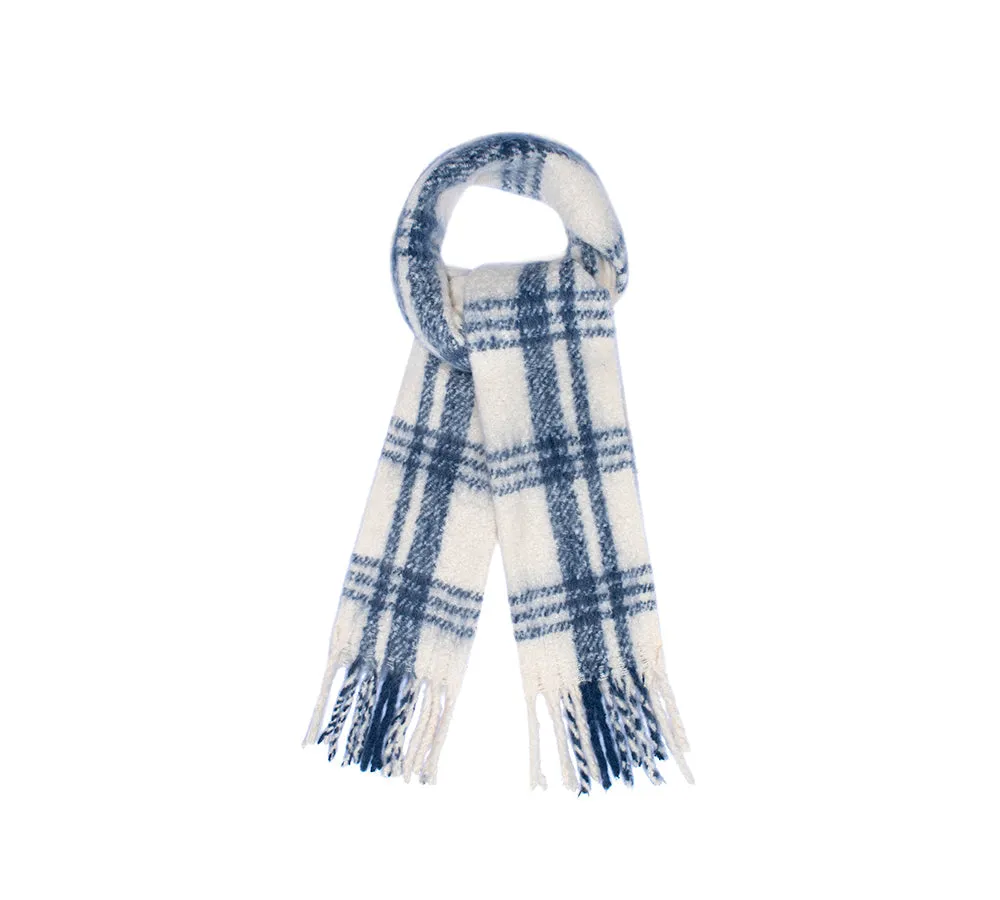 TARRAMARRA Soft Checked Fringed Scarf