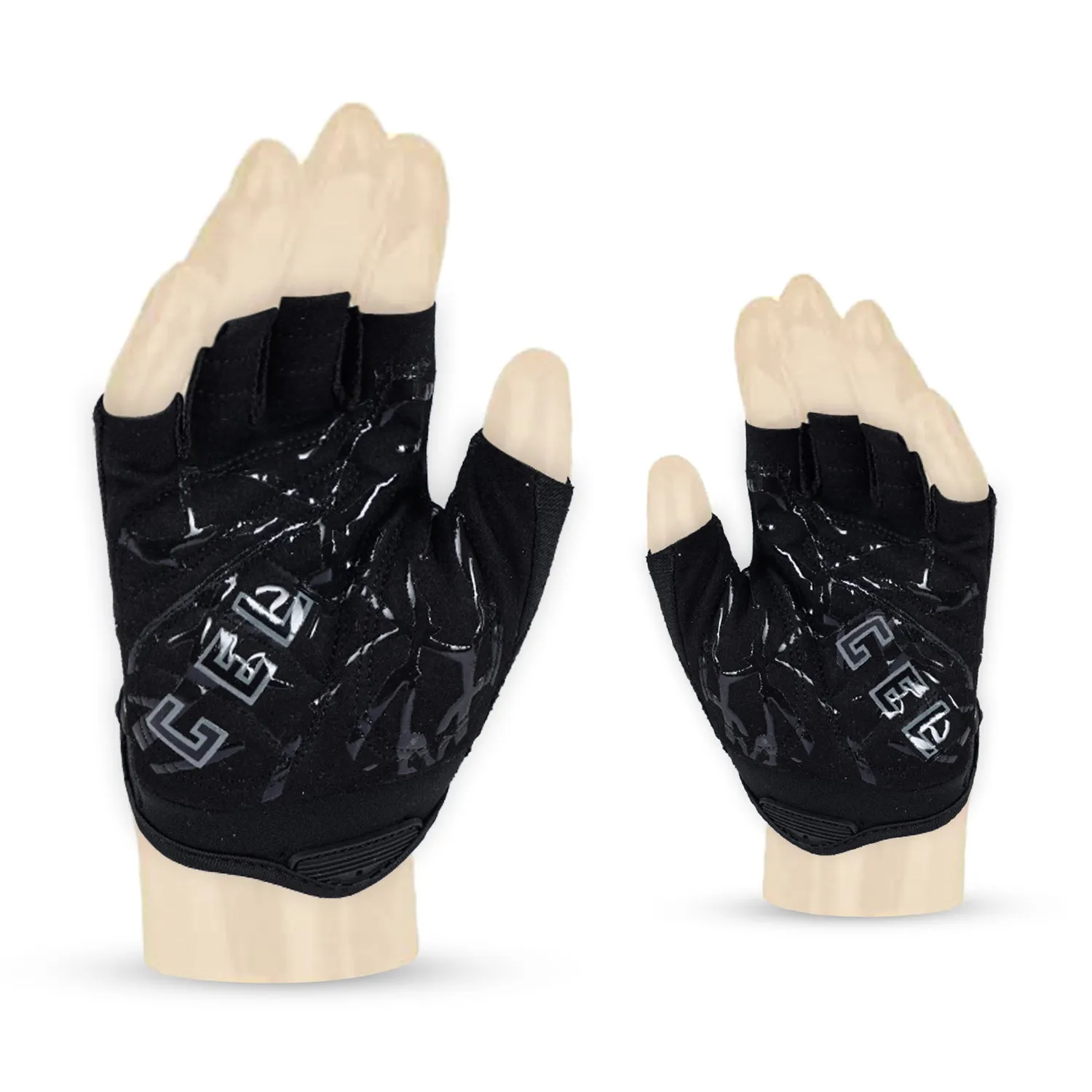 ZAKPRO Gel Series Anti-Slip Professional Half Finger Cycling Gloves - Black