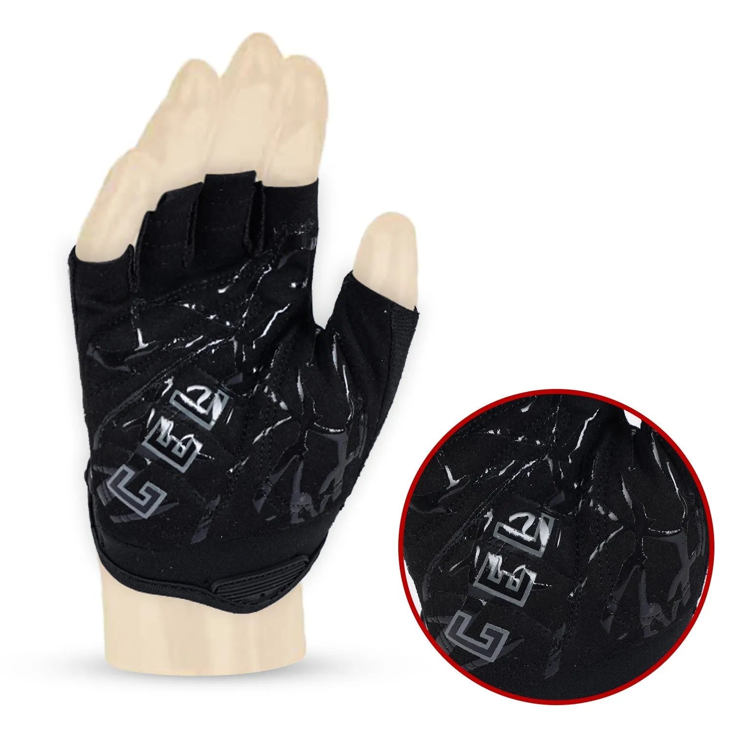 ZAKPRO Gel Series Anti-Slip Professional Half Finger Cycling Gloves - Black